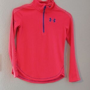 Under Armour Neon‎ Pink Pullover with Blue Accents